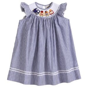 Lil Cactus Smocked ABC Train Dress NWT SZ 5